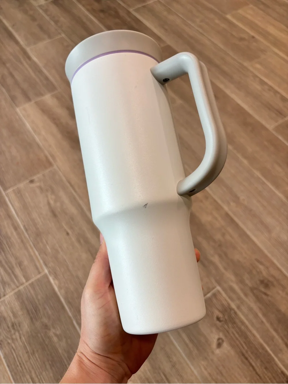 Owala 40oz Tumbler White Gray Purple Insulated Stainless Steel w Handle No Straw